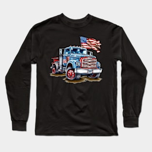 4th of July Ford Truck Design Long Sleeve T-Shirt